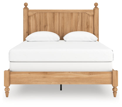 Aleaport Queen Panel Bed with Dresser and Nightstand in Warm Brown from Ashley - Luna Furniture