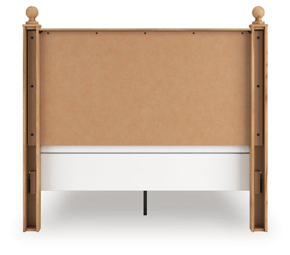 Aleaport Queen Panel Bed with Dresser and Nightstand in Warm Brown from Ashley - Luna Furniture