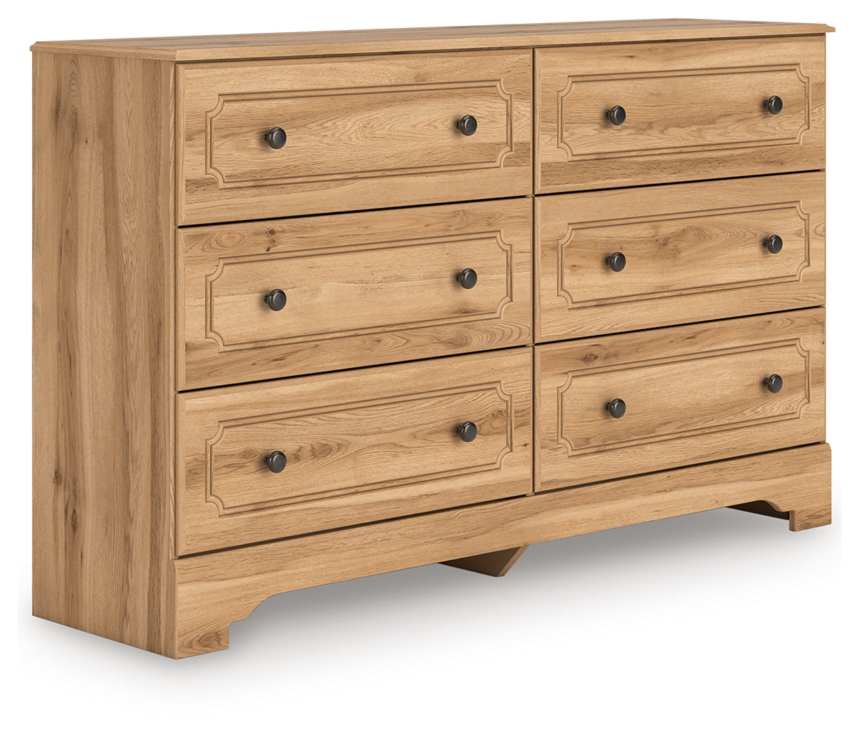 Aleaport Queen Panel Bed with Dresser and Nightstand in Warm Brown from Ashley - Luna Furniture