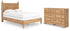 Aleaport Queen Panel Bed with Dresser in Warm Brown from Ashley - Luna Furniture