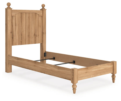 Aleaport Twin Panel Bed with Chest and Nightstand in Warm Brown from Ashley - Luna Furniture