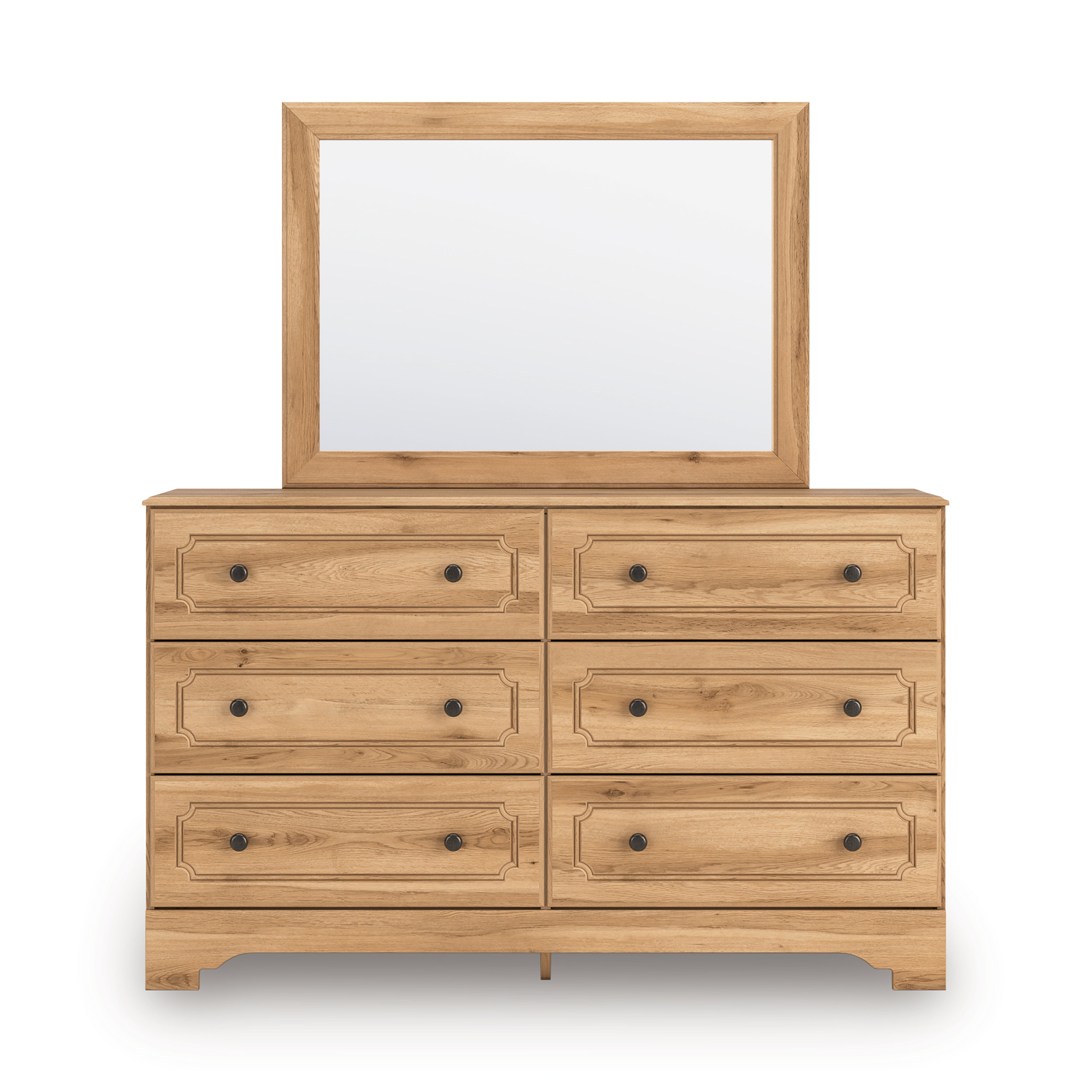 Aleaport Warm Brown Dresser and Mirror - PCB1075B1