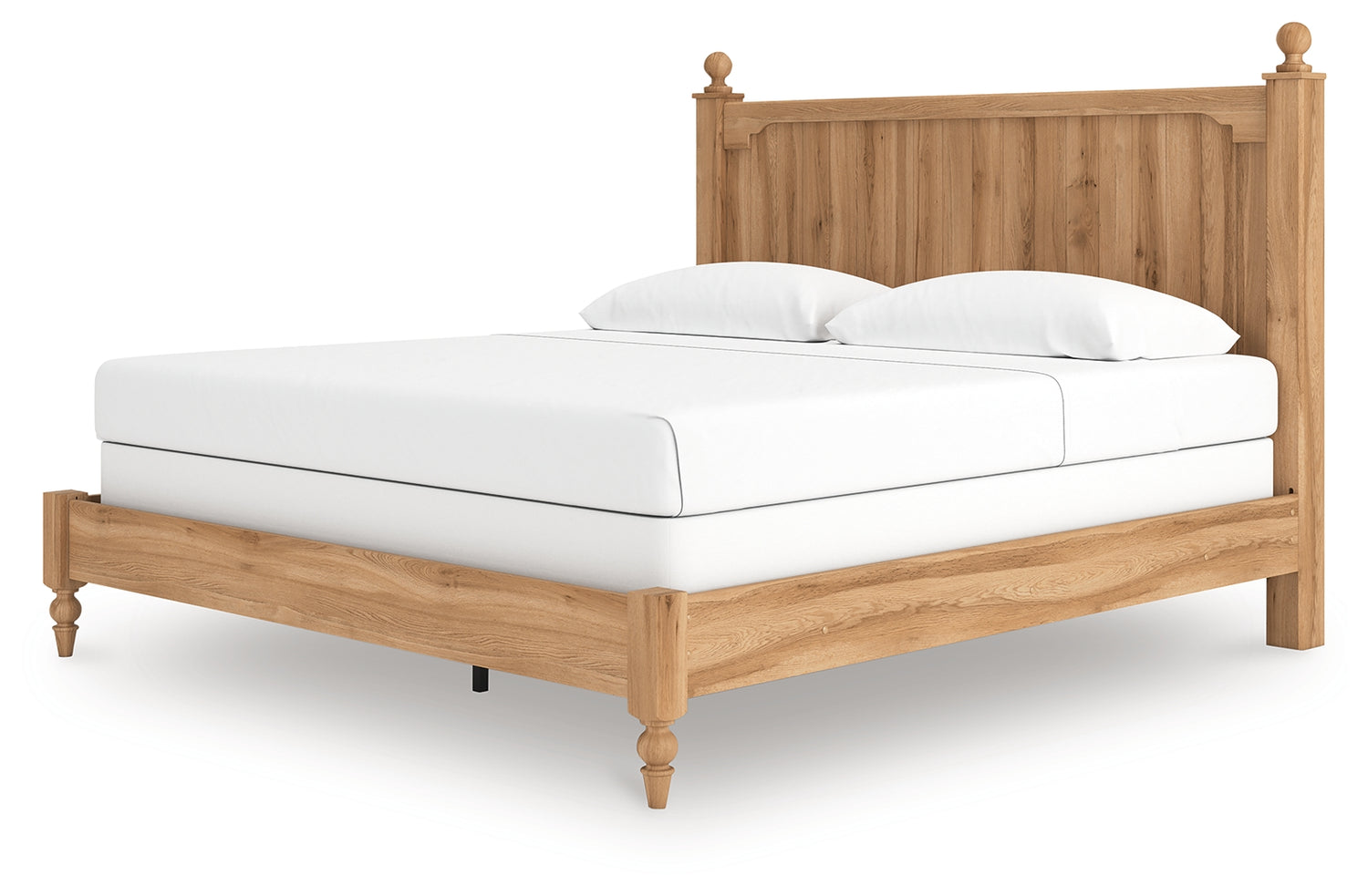 Aleaport Warm Brown King Panel Bed - PCB1075B8