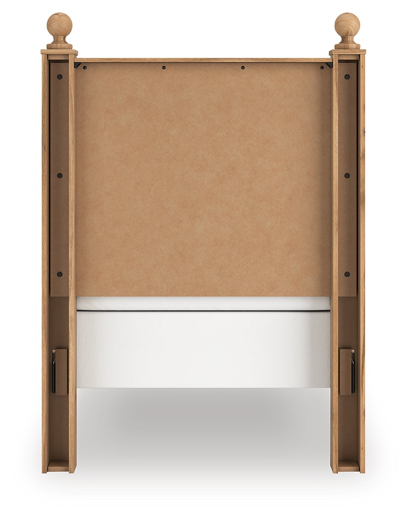 Aleaport Warm Brown Twin Panel Bed - PCB1075B2