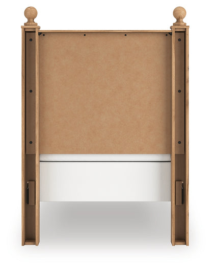 Aleaport Warm Brown Twin Panel Bed - PCB1075B2
