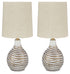 Aleela White/Gold Finish Table Lamp (Set of 2) - L204194X2