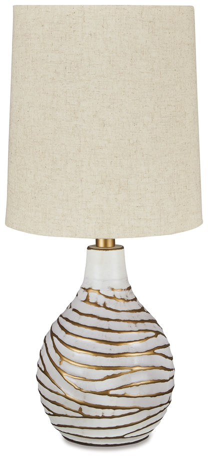 Aleela White/Gold Finish Table Lamp (Set of 2) - L204194X2