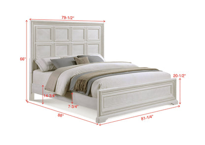 Alexandria Whitewash King Panel Bed - SET | B1650-K-HB | B1650-K-FB | B1650-KQ-RAIL