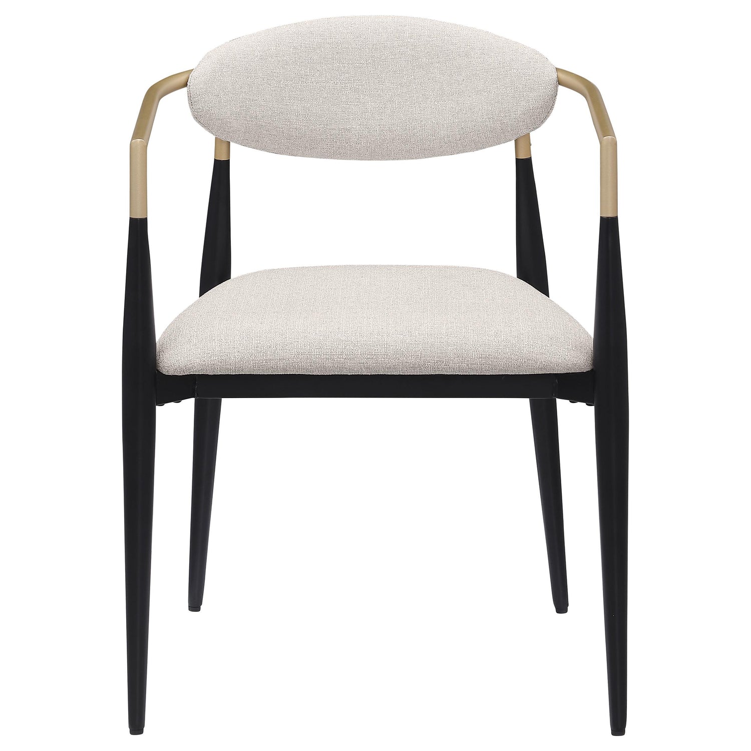 Alexis Upholstered Dining Arm Chair Beige (Set of 2) - 182692