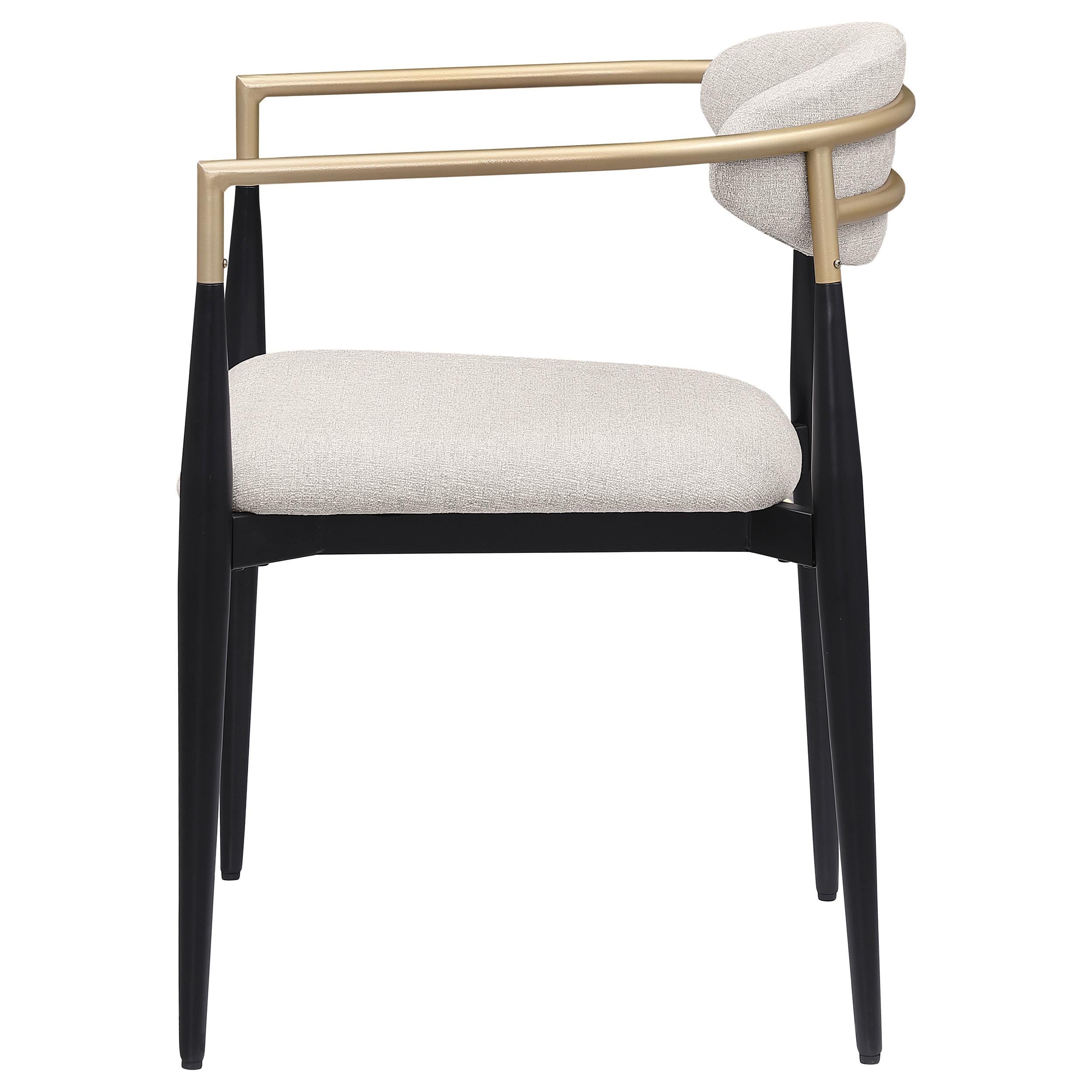 Alexis Upholstered Dining Arm Chair Beige (Set of 2) - 182692