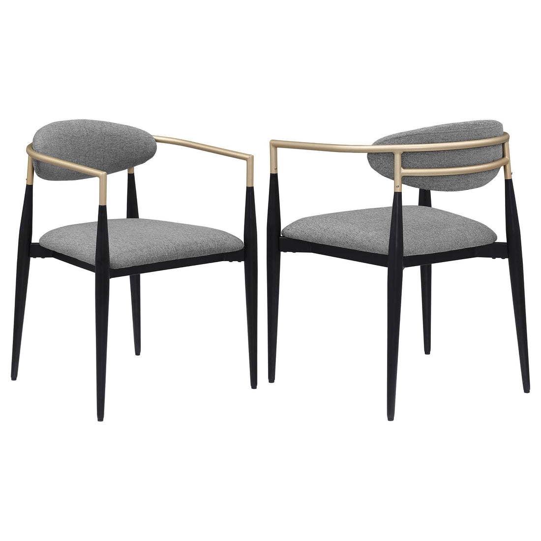 Alexis Upholstered Dining Arm Chair Grey (Set of 2) - 182682
