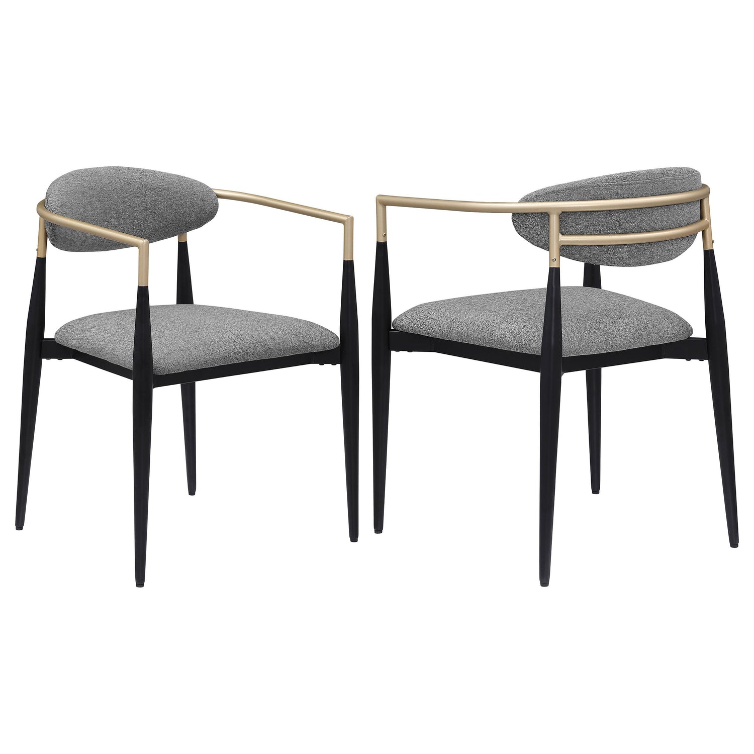 Alexis Upholstered Dining Arm Chair Grey (Set of 2) - 182682