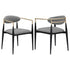 Alexis Upholstered Dining Arm Chair Grey (Set of 2) - 182682