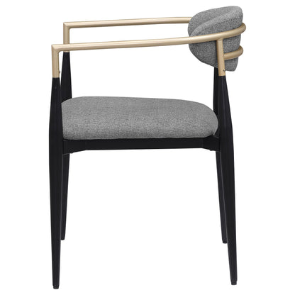 Alexis Upholstered Dining Arm Chair Grey (Set of 2) - 182682