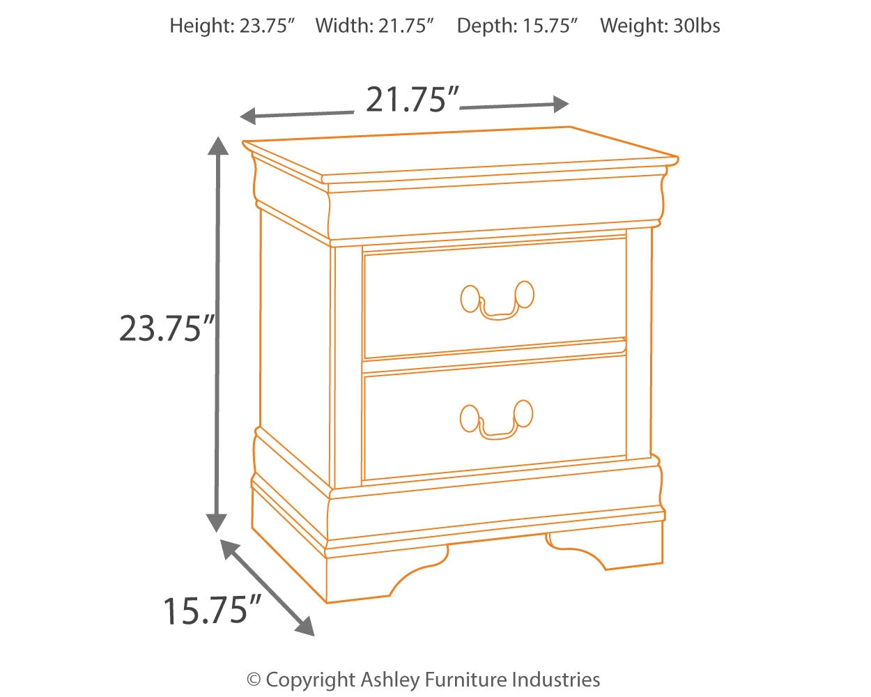 Alisdair California King Sleigh Bed with Mirrored Dresser, Chest and 2 Nightstands in Reddish Brown - PKG004998