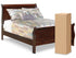 Alisdair Full Sleigh Bed with Mattress in Reddish Brown - PKG000503