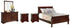 Alisdair Full Sleigh Bed with Mirrored Dresser and 2 Nightstands in Reddish Brown - PKG004966