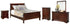 Alisdair Full Sleigh Bed with Mirrored Dresser, Chest and Nightstand in Reddish Brown - PKG004968