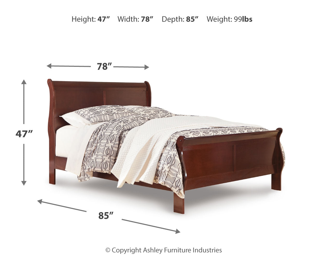 Alisdair King Sleigh Bed and Chest - B376B31