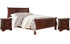 Alisdair King Sleigh Bed with 2 Nightstands in Reddish Brown - PKG000498