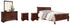 Alisdair King Sleigh Bed with Mirrored Dresser and 2 Nightstands in Reddish Brown - PKG004981