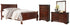Alisdair King Sleigh Bed with Mirrored Dresser and Chest in Reddish Brown - PKG004983