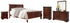 Alisdair King Sleigh Bed with Mirrored Dresser, Chest and Nightstand in Reddish Brown - PKG004985