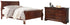 Alisdair Queen Sleigh Bed with Dresser in Reddish Brown - PKG004941