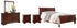 Alisdair Queen Sleigh Bed with Mirrored Dresser and 2 Nightstands in Reddish Brown - PKG004961
