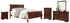 Alisdair Queen Sleigh Bed with Mirrored Dresser, Chest and Nightstand in Reddish Brown - PKG004963