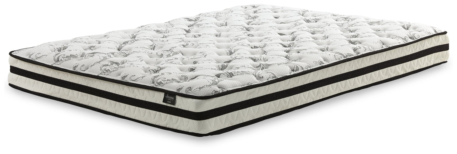 Alisdair Twin Sleigh Bed with Mattress in Reddish Brown - PKG000502