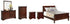 Alisdair Twin Sleigh Bed with Mirrored Dresser, Chest and 2 Nightstands in Reddish Brown - PKG004978