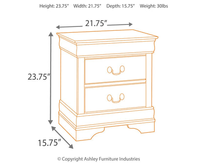 Alisdair Twin Sleigh Bed with Mirrored Dresser, Chest and Nightstand in Reddish Brown - PKG004976