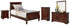 Alisdair Twin Sleigh Bed with Mirrored Dresser, Chest and Nightstand in Reddish Brown - PKG004976
