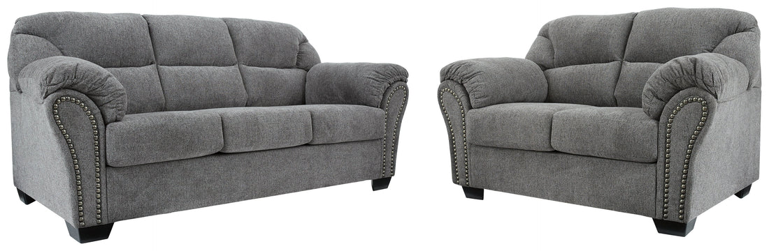 Allmaxx Sofa and Loveseat in Pewter - PKG002321