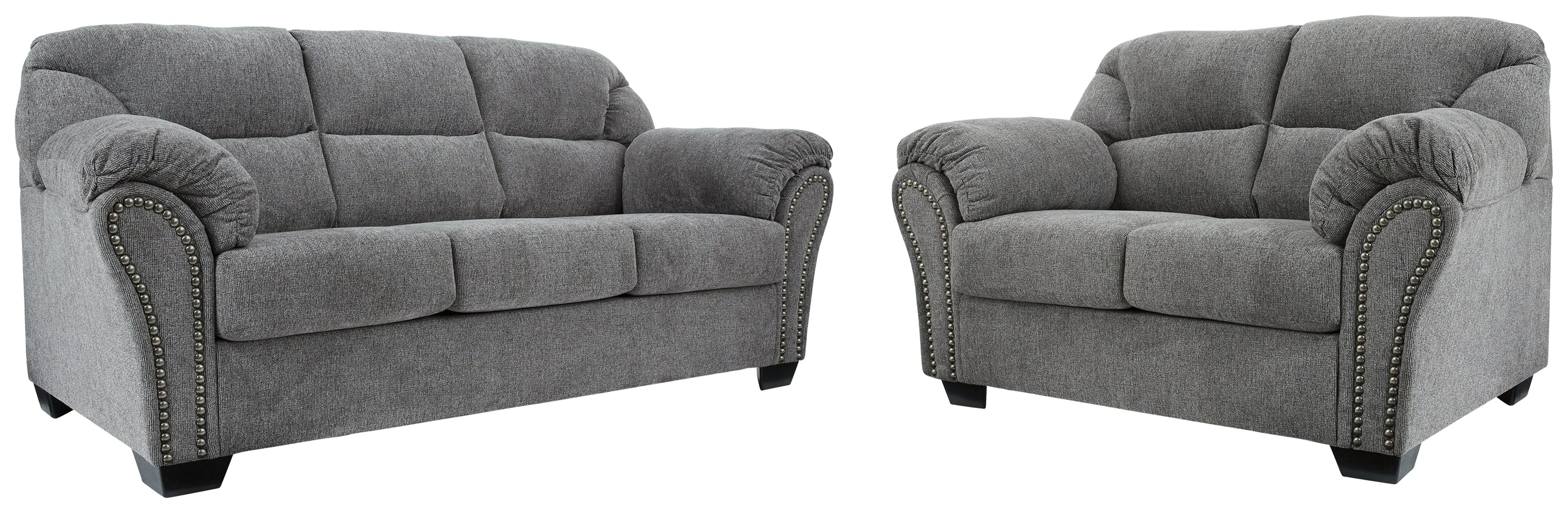 Allmaxx Sofa and Loveseat in Pewter - PKG002321