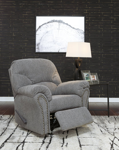 Allmaxx Sofa, Loveseat and Recliner in Pewter - PKG002322