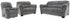 Allmaxx Sofa, Loveseat and Recliner in Pewter - PKG002322