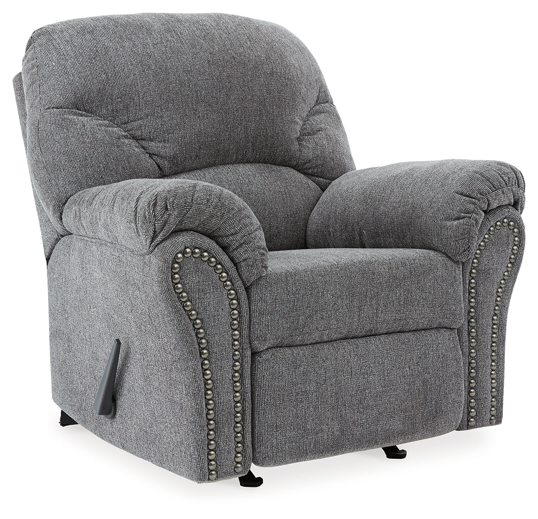 Allmaxx Sofa, Loveseat and Recliner in Pewter - PKG002322