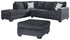 Altari 2-Piece Sectional with Ottoman in Slate from Ashley - Luna Furniture