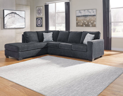 Altari 2-Piece Sectional with Ottoman in Slate from Ashley - Luna Furniture