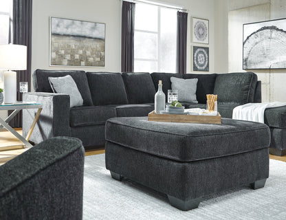 Altari 2-Piece Sectional with Ottoman in Slate from Ashley - Luna Furniture