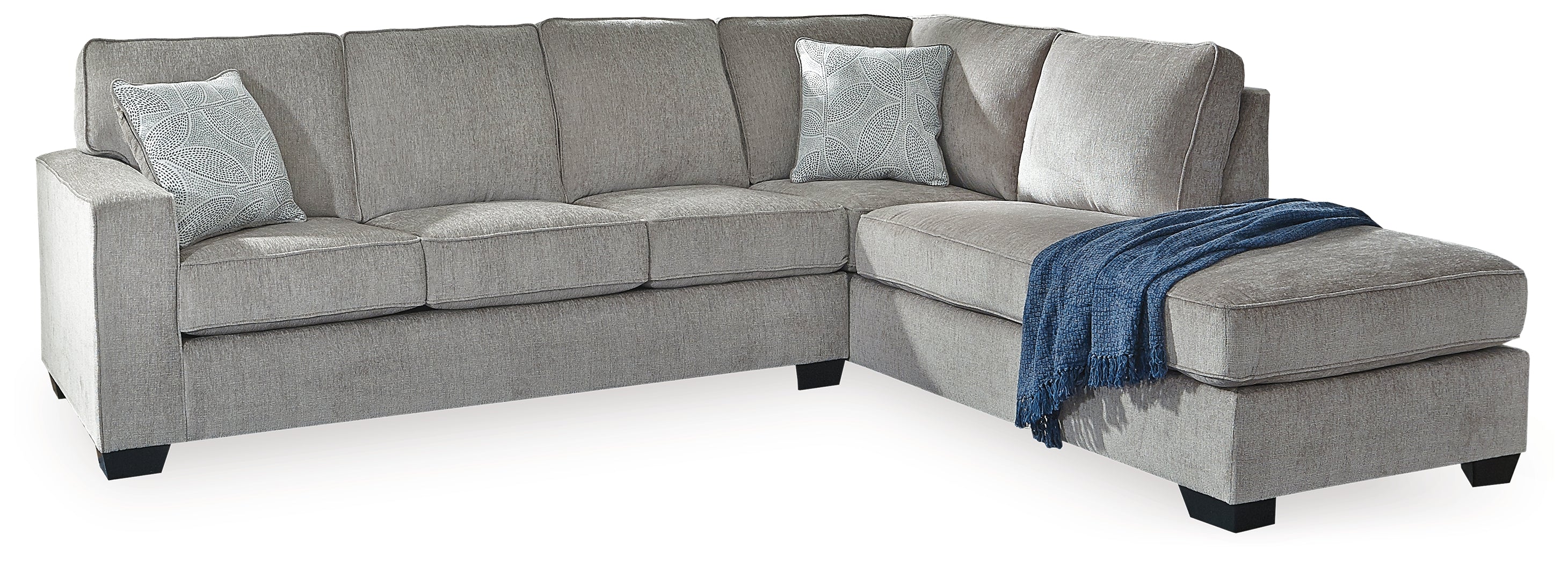 Altari 2-Piece Sleeper Sectional with Ottoman in Alloy from Ashley - Luna Furniture
