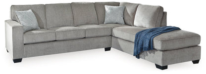 Altari 2-Piece Sleeper Sectional with Ottoman in Alloy from Ashley - Luna Furniture