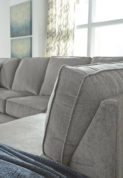 Altari 2-Piece Sleeper Sectional with Ottoman in Alloy from Ashley - Luna Furniture