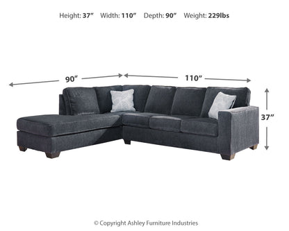 Altari Slate 2-Piece Sectional with Chaise and Ottoman - 87213U11