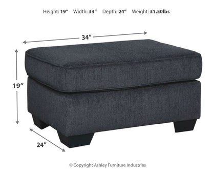 Altari Slate 2-Piece Sectional with Chaise and Ottoman - 87213U11