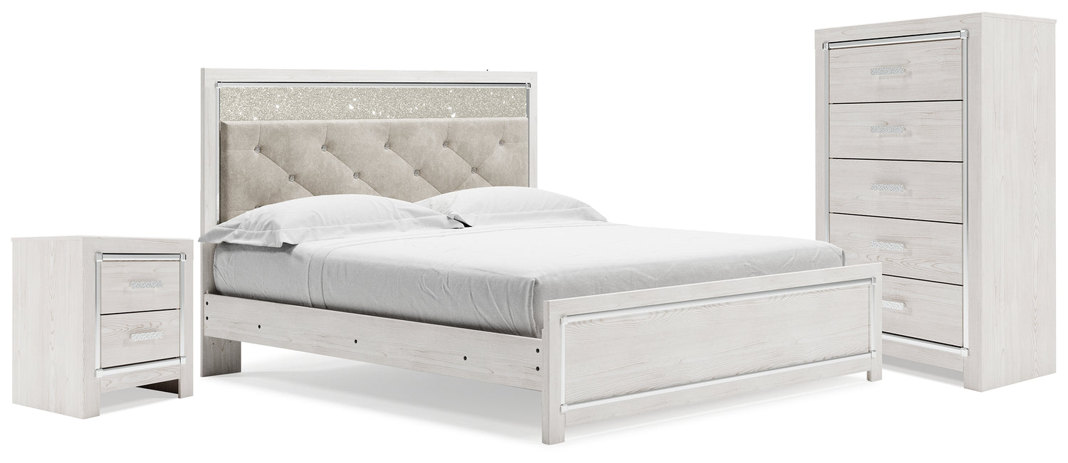 Altyra King Panel Bed, Chest and 2 Nightstands - B2640B61