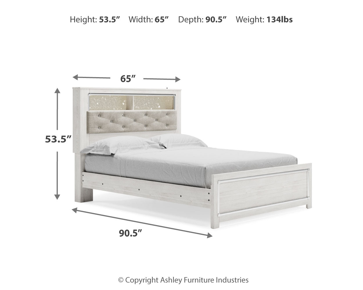 Altyra Queen Bookcase Bed, Dresser, Chest and Nightstand - B2640B77