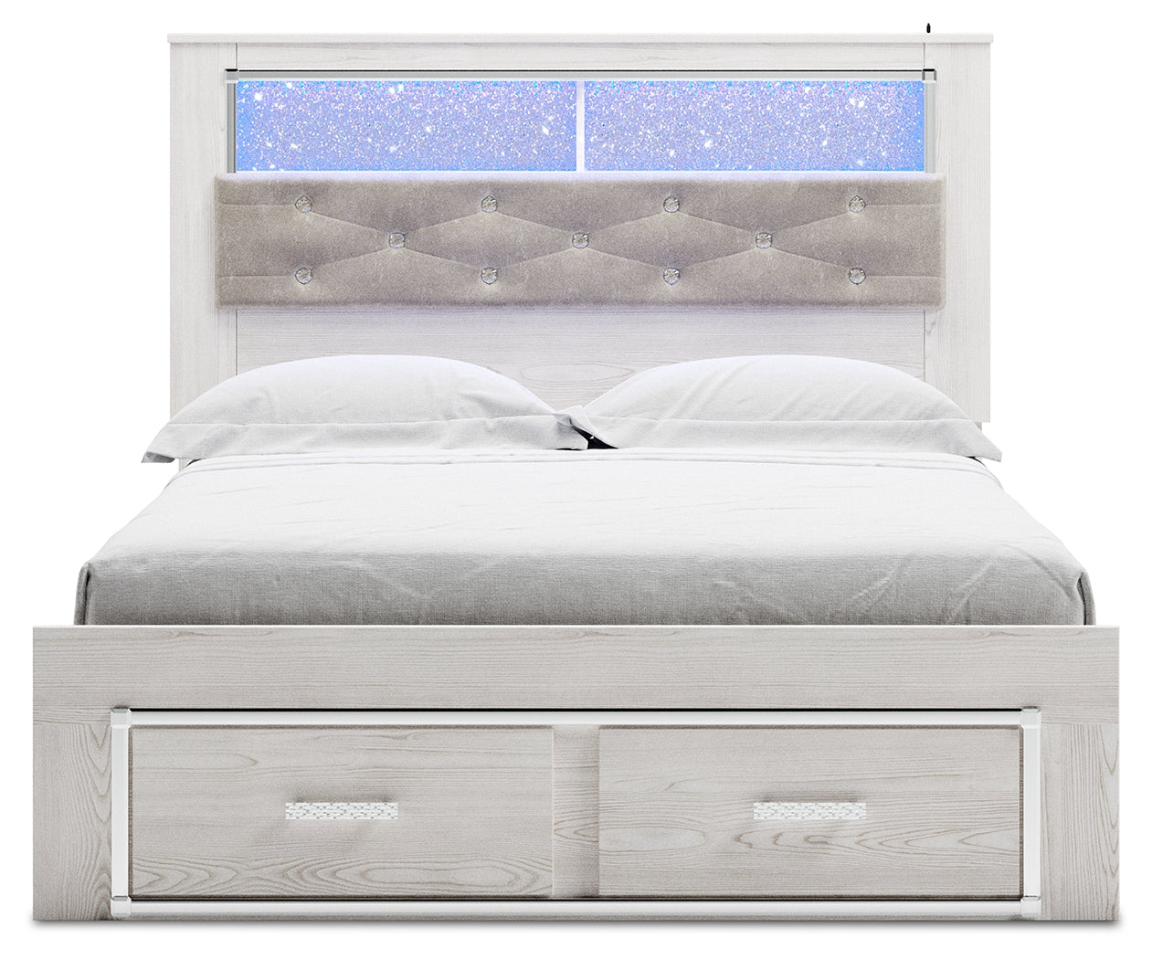 Altyra Queen Panel Storage Bed, Dresser, Mirror and 2 Nightstands - B2640B75